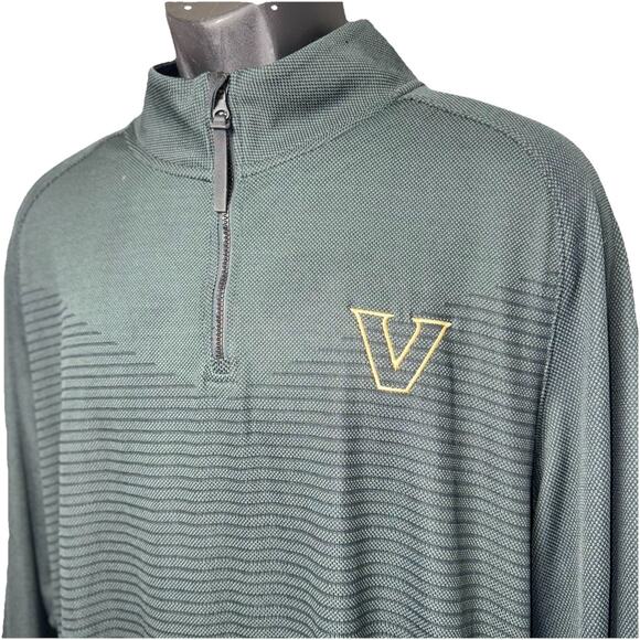 Nike Golf Dri-FIT ADV Vapor Mens XL Vanderbilt Embroidered 1/4 Zip Grey Stretch - Picture 2 of 9